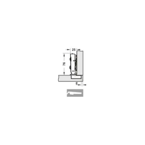 Bản lề Cucina Legato 334.00.064 mạ niken, đen 3 Bản lề Cucina Legato 334.00.064 mạ niken, đen
