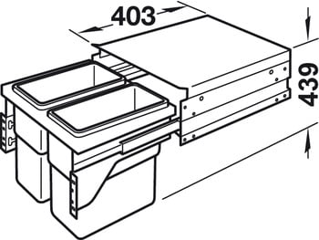phu-kien-nha-bep-502-73-901-1 Thùng rác gắn cánh Hafele 502.73.901 2x30L cho tủ 450mm