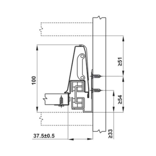 Ray hộp Hafele 552.75.705 Alto màu trắng, H84 X 500mm 3 phu kien nha bep 552 75 705 1