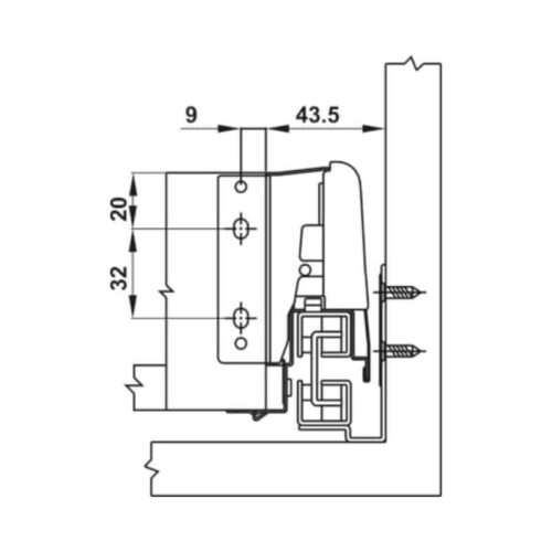 Ray hộp Hafele 552.75.705 Alto màu trắng, H84 X 500mm 5 Ray hộp Hafele 552.75.705 Alto màu trắng, H84 X 500mm