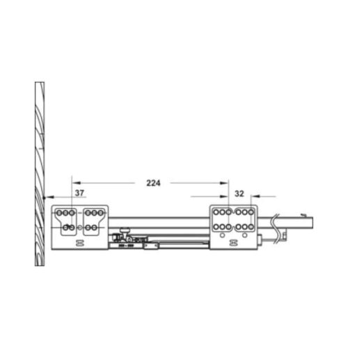 Ray hộp Hafele 552.79.085 Alto B199 500mm, trắng, nắp kim loại 3 Ray hộp Hafele 552.79.085 Alto B199 500mm, trắng, nắp kim loại