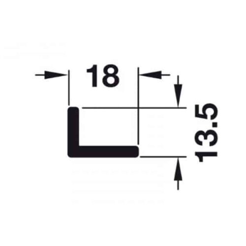 Ray trượt trên dài 2000 mm Hafele 940.42.920 3 Kích thước của Ray trượt trên dài 2000 mm Hafele 940.42.920
