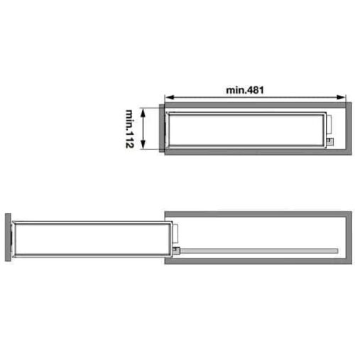Rổ kéo 150mm No.15 Hafele 545.61.063 3 Kích thước của Rổ kéo 150mm No.15 Hafele 545.61.063