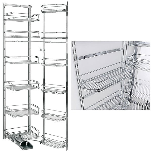 Rổ kéo 6 tầng Wire basket, rộng 600mm Hafele 545.94.142 Rổ kéo 6 tầng Wire basket, rộng 600mm Hafele 545.94.142