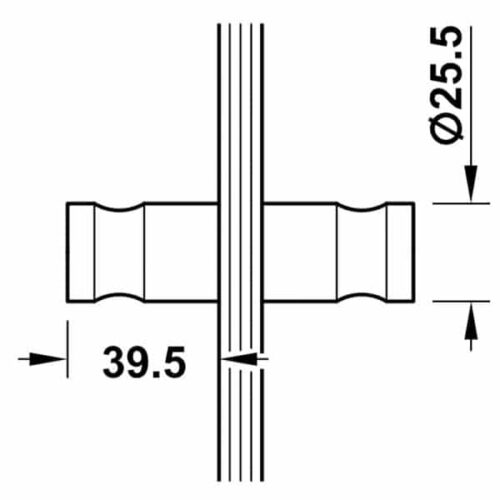 Tay nắm nhà vệ sinh công cộng Hafele 988.98.080 3 Kích thước của Tay nắm nhà vệ sinh công cộng Hafele 988.98.080