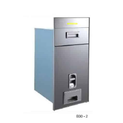 Thùng gạo mặt gương nút nhấn Eurogold B302 3 Thùng gạo mặt gương nút nhấn Eurogold B302
