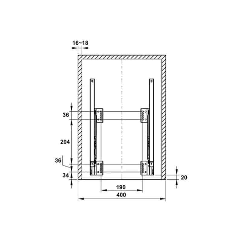 Thùng rác gắn cánh Hafele Viola 503.48.505 Thùng rác gắn cánh Hafele Viola 503.48.505