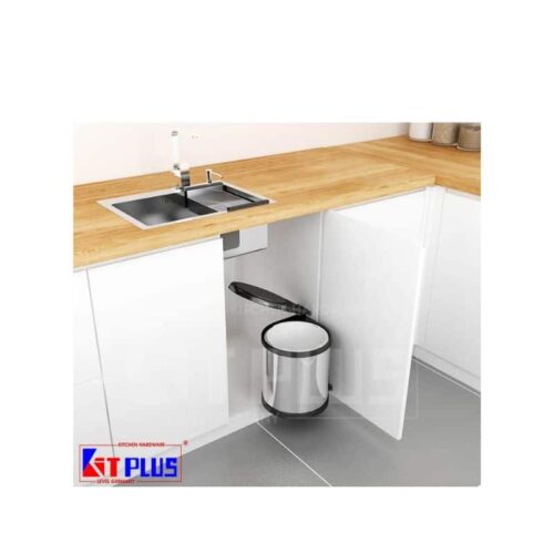 Thùng rác Inox tròn gắn cánh Kit Plus DF.08L 3 Thùng rác Inox tròn gắn cánh Kit Plus DF.08L