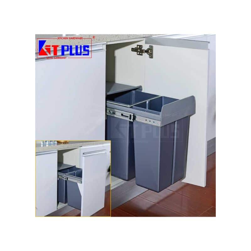Thùng rác ray trượt 2 ngăn Kit Plus DF.30 Thùng rác ray trượt 2 ngăn Kit Plus DF.30