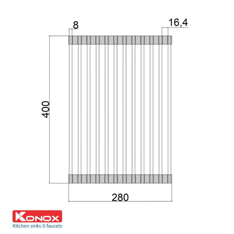 Thiết kế của Thanh lưới Konox Roller Mat RM01 Thiết kế của Thanh lưới Konox Roller Mat RM01