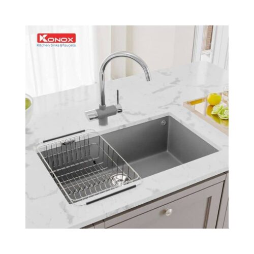Chậu rửa bát Konox Granite Naros 760S Grey 3 Chậu rửa bát Granite Naros 760S Grey