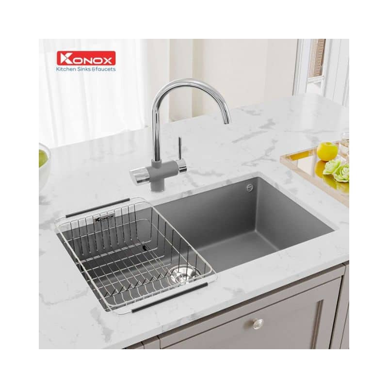 Chậu rửa bát Granite Naros 760S Grey Chậu rửa bát Granite Naros 760S Grey