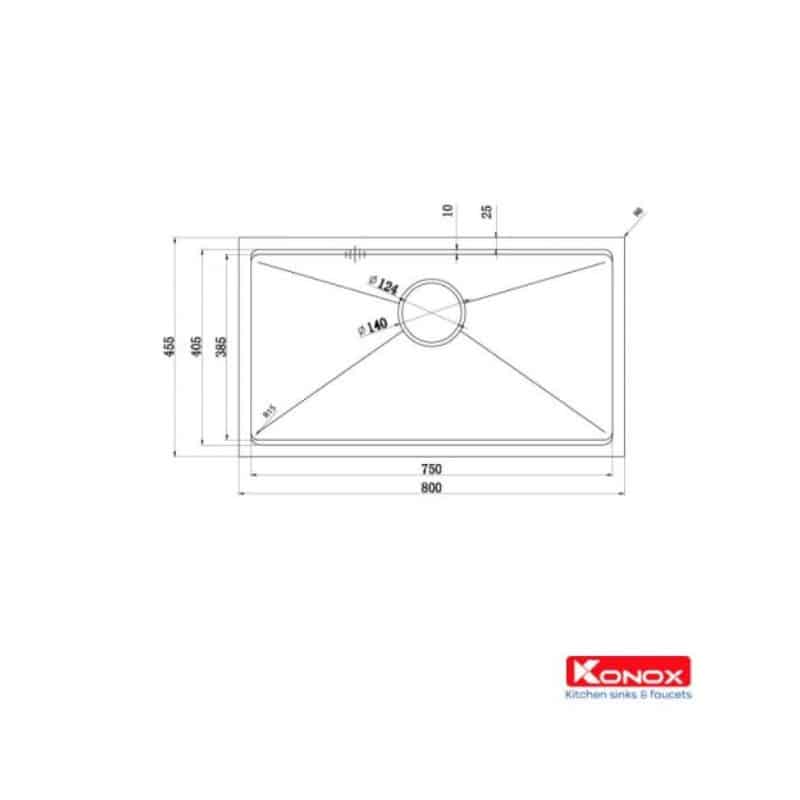 Thiết kế của Chậu rửa bát Konox Workstation - Undermount Sink KN8046SU Thiết kế của Chậu rửa bát Konox Workstation - Undermount Sink KN8046SU