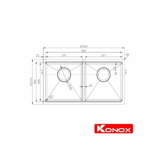 Chậu rửa bát Konox Workstation - Undermount Sink KN8745DUB 5 Thiết kế của Chậu rửa bát Konox Workstation - Undermount Sink KN8745DUB