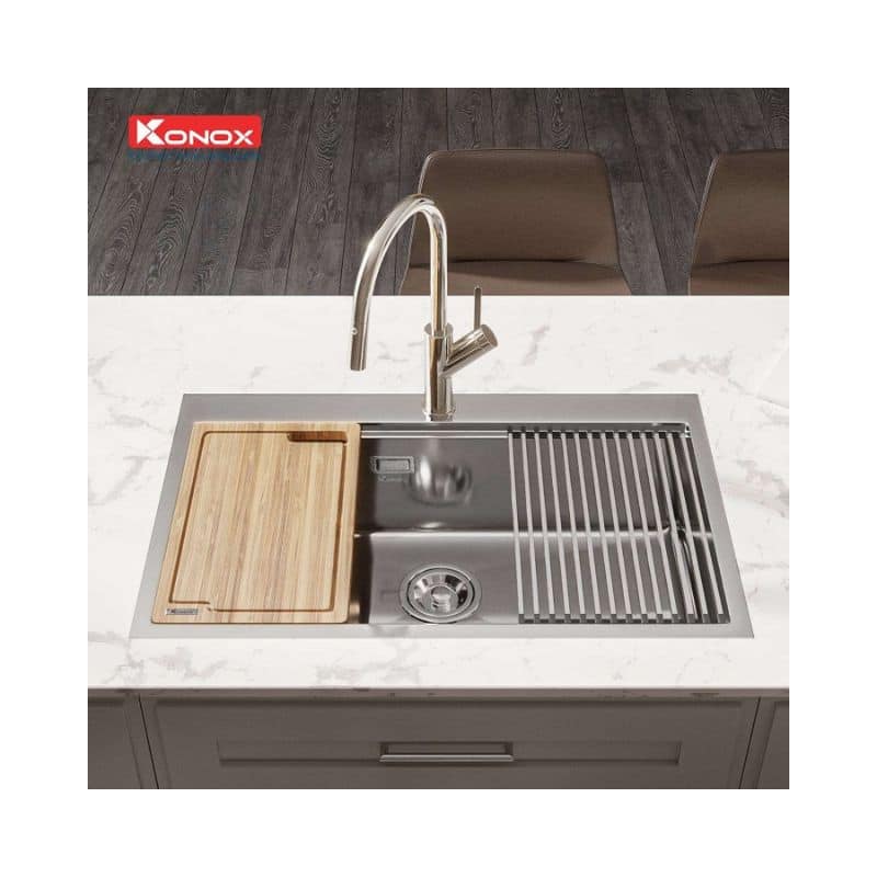 Chậu rửa bát Workstation - Topmount Sink KN8050TS(full phụ kiện) Chậu rửa bát Workstation - Topmount Sink KN8050TS(full phụ kiện)