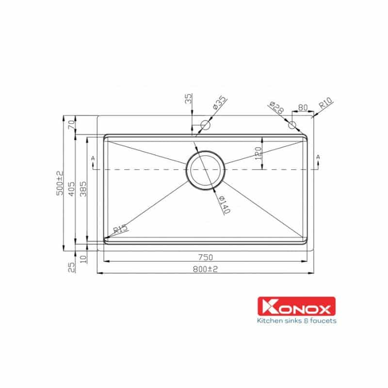 Thiết kế của Chậu rửa bát Workstation - Topmount Sink KN8050TS(full phụ kiện) Thiết kế của Chậu rửa bát Workstation - Topmount Sink KN8050TS(full phụ kiện)