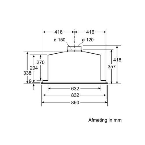 Máy hút mùi âm tủ Bosch DHL885C 7 Kích thước máy hút mùi âm tủ Bosch DHL885C