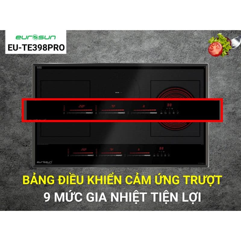 Bảng điều khiển của bếp từ Eurosun EU-TE398Pro Bảng điều khiển của bếp từ Eurosun EU-TE398Pro