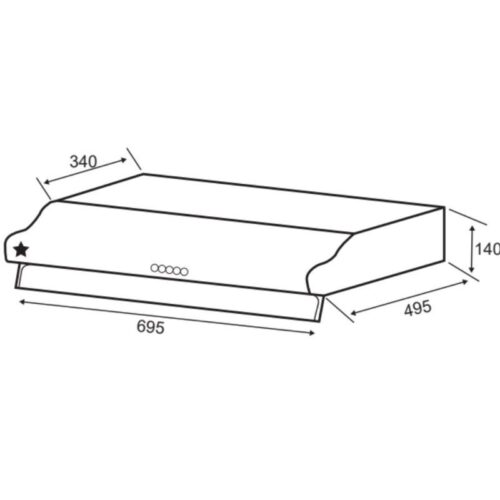 Máy hút mùi âm tủ Pramie CL9S-700 6 Kích thước máy hút mùi âm tủ Pramie CL9S-700