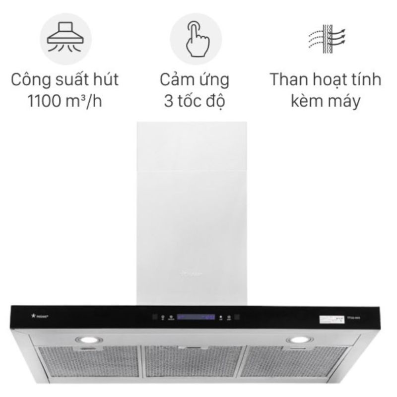 Tính năng máy hút mùi áp tường tuần hoàn Pramie TT32-900 Tính năng máy hút mùi áp tường tuần hoàn Pramie TT32-900