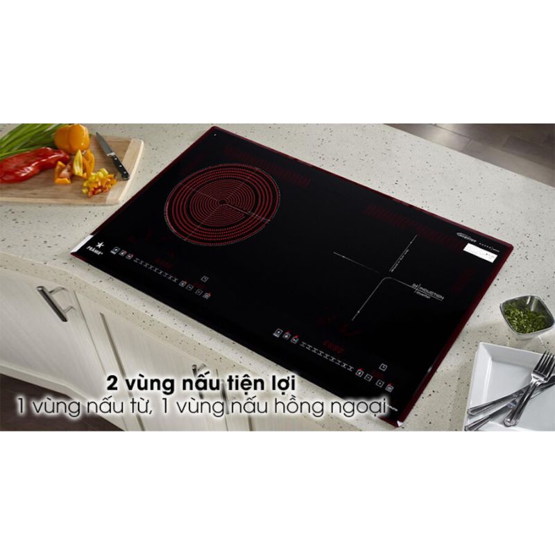 Ảnh thực tế bếp từ kết hợp hồng ngoại Pramie PRMY-2108 2 vùng nấu lắp âm Ảnh thực tế bếp từ kết hợp hồng ngoại Pramie PRMY-2108 2 vùng nấu lắp âm