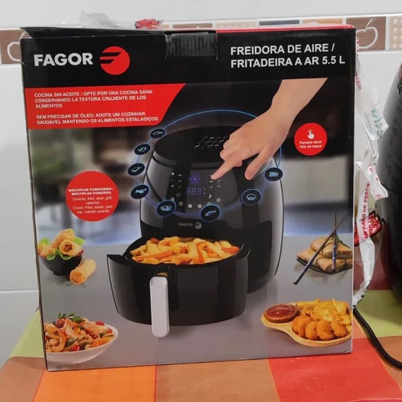 Ảnh thực tế nồi chiên không dầu 5L Fagor FGE145ES Ảnh thực tế nồi chiên không dầu 5L Fagor FGE145ES