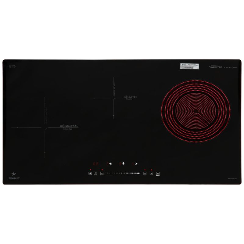 Bếp từ kết hợp hồng ngoại Pramie PRTH-3201 3 vùng nấu lắp âm Bếp từ kết hợp hồng ngoại Pramie PRTH-3201 3 vùng nấu lắp âm