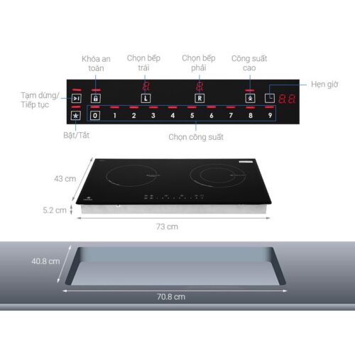 Bếp từ kết hợp hồng ngoại Pramie PRTH-2101 2 vùng nấu lắp âm 5 Cấu tạo bếp từ kết hợp hồng ngoại Pramie PRTH-2101 2 vùng nấu lắp âm