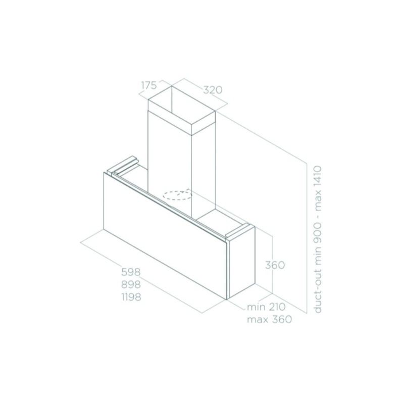 Kích thước máy hút mùi áp tường Elica RULES NAKED/F/60 PRF0163758 Kích thước máy hút mùi áp tường Elica RULES NAKED/F/60 PRF0163758