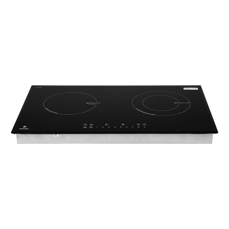 Mặt kính bếp từ kết hợp hồng ngoại Pramie PRTH-2101 2 vùng nấu lắp âm Mặt kính bếp từ kết hợp hồng ngoại Pramie PRTH-2101 2 vùng nấu lắp âm