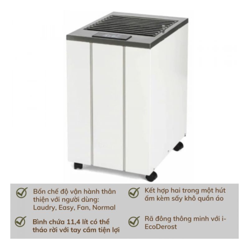 Máy hút ẩm kèm sấy quần áo Wood’s LD44 8 Máy hút ẩm kèm sấy quần áo Wood’s LD44