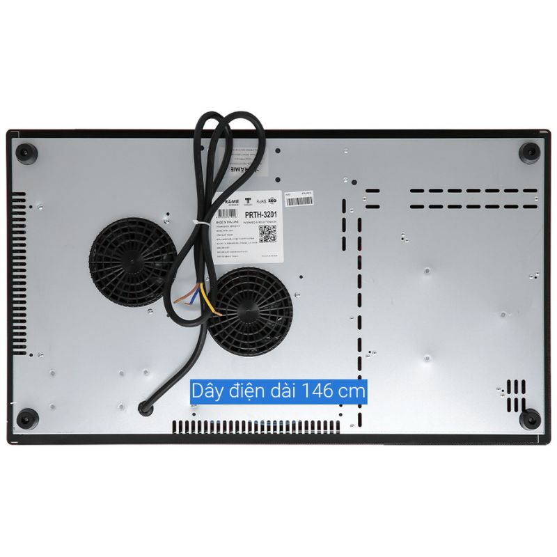 Thiết kế bếp từ kết hợp hồng ngoại Pramie PRTH-3201 3 vùng nấu lắp âm Thiết kế bếp từ kết hợp hồng ngoại Pramie PRTH-3201 3 vùng nấu lắp âm