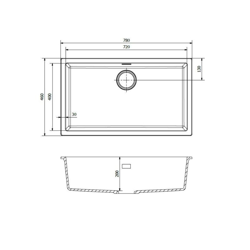Thiết kế của chậu rửa bát 1 hố Reginox AMSTERDAM 72 HMH.R30882 Thiết kế của chậu rửa bát 1 hố Reginox AMSTERDAM 72 HMH.R30882