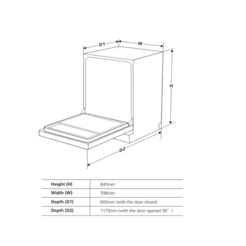 Máy rửa bát độc lập Fagor 3LVF-62SAI 3 Thiết kế của máy rửa bát độc lập Fagor 3LVF-62SAI