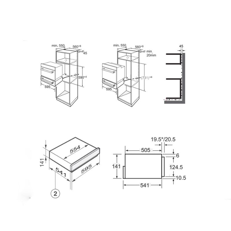 Thiết kế của khay giữ ấm Fagor 3WD-A22N Thiết kế của khay giữ ấm Fagor 3WD-A22N