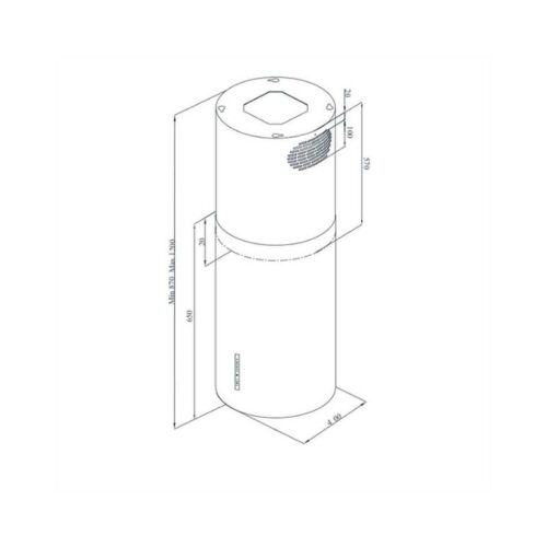 Máy hút mùi đảo Fagor 3CFC-405IX 5 Thiết kế của máy hút mùi đảo Fagor 3CFC-405IX