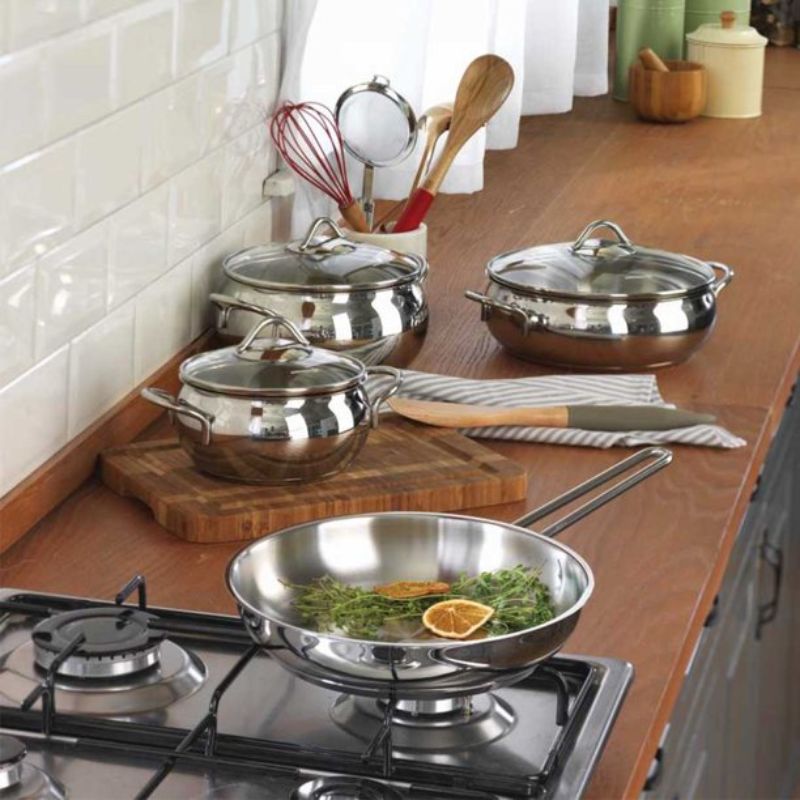 Hình ảnh bộ nồi chảo Elica ASTRA COOKWARE A2020 Hình ảnh bộ nồi chảo Elica ASTRA COOKWARE A2020