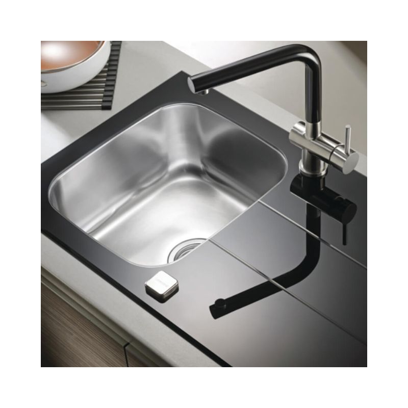 Ảnh thực tế của chậu rửa chén inox 1 hố Elica Concerto 1B 1D – Black 109501230 Ảnh thực tế của chậu rửa chén inox 1 hố Elica Concerto 1B 1D – Black 109501230