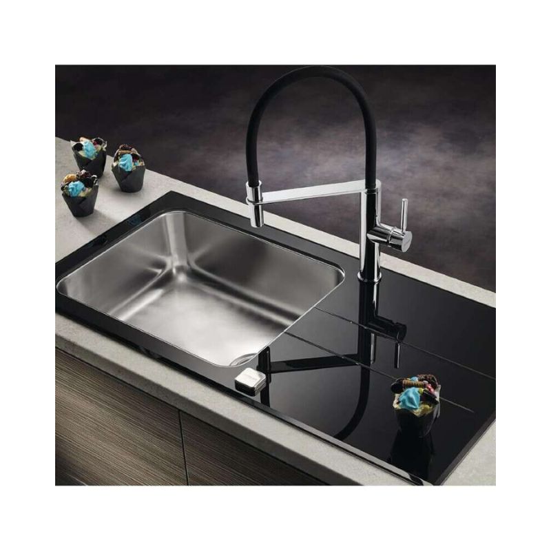 Ảnh thực tế của chậu rửa chén inox 2 hố Elica Concerto 2B 1D – Black 109501630 Ảnh thực tế của chậu rửa chén inox 2 hố Elica Concerto 2B 1D – Black 109501630