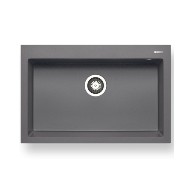 Chậu rửa chén đá 1 hố Elica Pyragranite Istros 1B Iron Grey 070049611 Chậu rửa chén đá 1 hố Elica Pyragranite Istros 1B Iron Grey 070049611
