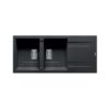 Chậu rửa chén đá 2 hố Elica Pyragranite Kartesio 2B 1D Carbon 0700055111 1 Chậu rửa chén đá 2 hố Elica Pyragranite Kartesio 2B 1D Carbon 0700055111