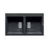 Chậu rửa chén đá 2 hố Elica Pyragranite Kartesio 2B Carbon 70053911 2 Chậu rửa chén đá 2 hố Elica Pyragranite Kartesio 2B Carbon 70053911