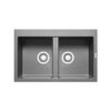 Chậu rửa chén Elica Pyragranite Alazia 2B Iron Grey 070037211 2 Chậu rửa chén Elica Pyragranite Alazia 2B Iron Grey 070037211