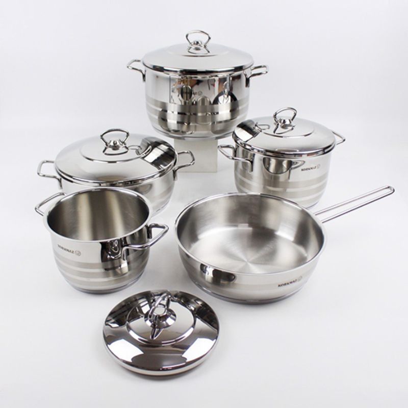 Ảnh thực tế bộ nồi chảo Elica ASTRA COOKWARE A202 Ảnh thực tế bộ nồi chảo Elica ASTRA COOKWARE A202