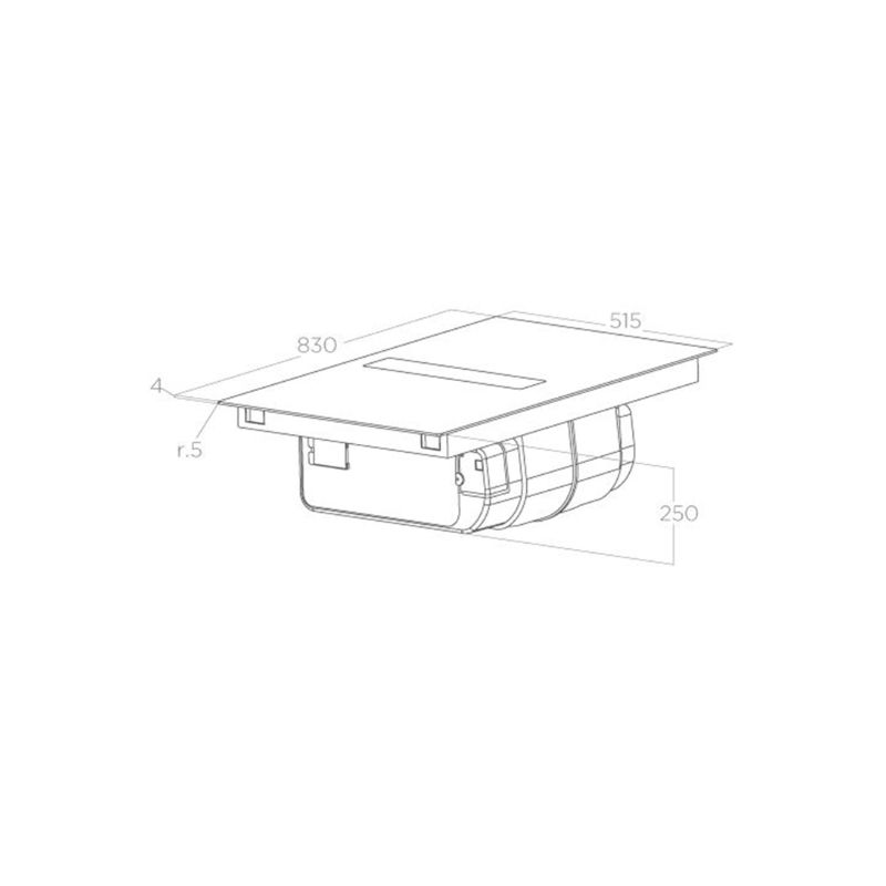 Thiết kế của bếp từ kết hợp máy hút mùi Elica NIKOLATESLA FIT XL BL/A/83 PRF0179476 Thiết kế của bếp từ kết hợp máy hút mùi Elica NIKOLATESLA FIT XL BL/A/83 PRF0179476