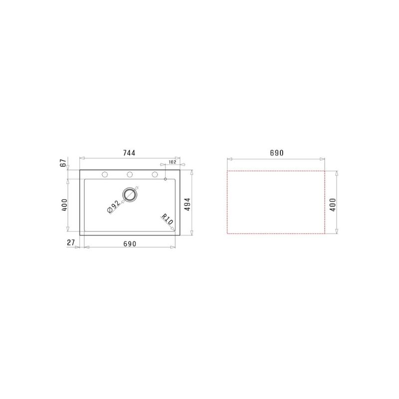 Thiết kế của chậu rửa bát Elica Pyragranite Istros 1B Iron Carbon 70049211 Thiết kế của chậu rửa bát Elica Pyragranite Istros 1B Iron Carbon 70049211