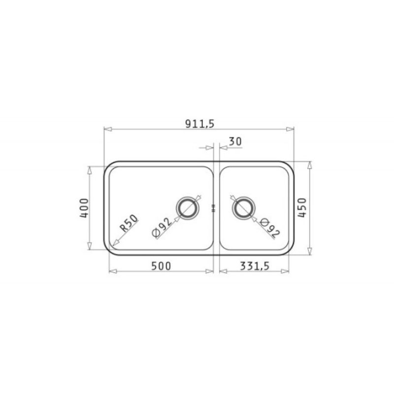 Thiết kế của chậu rửa bát Elica Relia 2B 109402930 Thiết kế của chậu rửa bát Elica Relia 2B 109402930