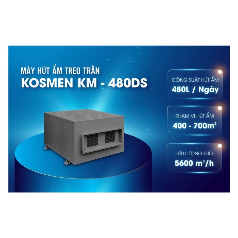 Ảnh máy hút ẩm treo trần Kosmen KM-480DS Ảnh máy hút ẩm treo trần Kosmen KM-480DS
