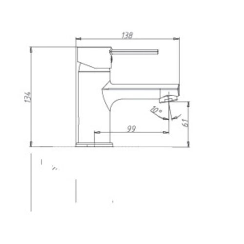 Vòi chậu lavabo nóng lạnh Paul Schmitt PA004F 3 Kích thước vòi chậu lavabo nóng lạnh Paul Schmitt PA004F
