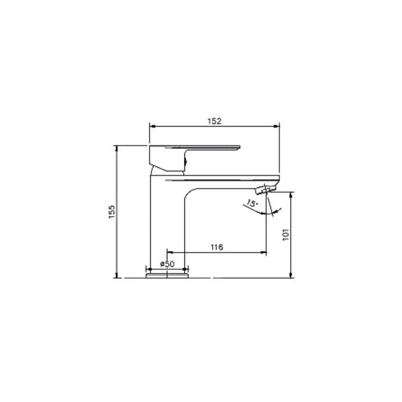 Kích thước vòi chậu lavabo nóng lạnh Paul Schmitt PA016F Kích thước vòi chậu lavabo nóng lạnh Paul Schmitt PA016F